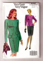 8163 SO EZ VOGUE FIT PRINCESS TOP, STRAIGHT SKIRT PATTERN 8-12, 14-18 choice uncut